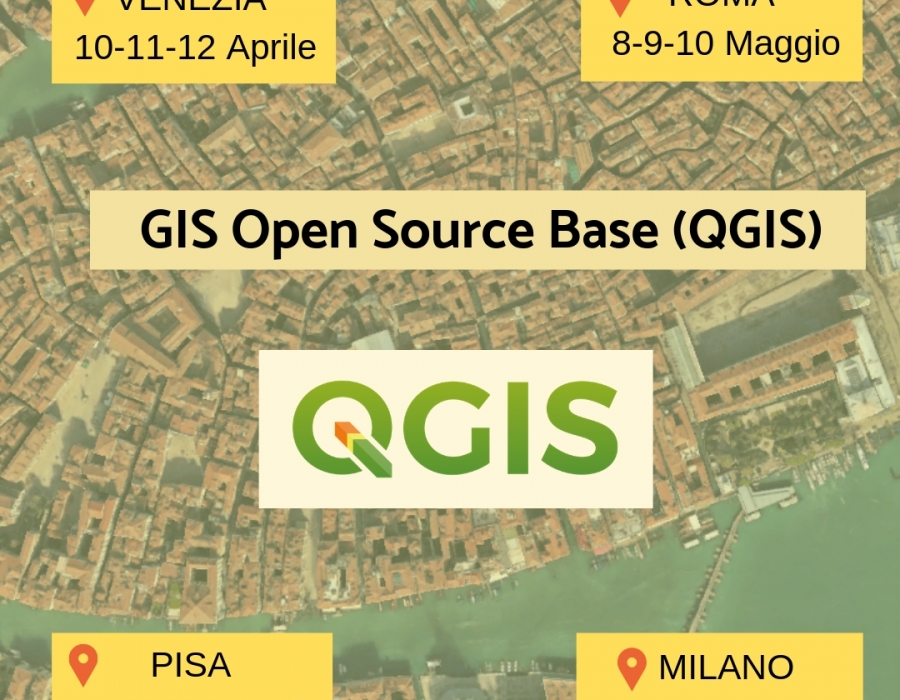 4 nuove date per GIS Open Source Base (QGIS), il corso che introduce ai Sistemi Informativi Geografici; scopri la sede più vicina a te!